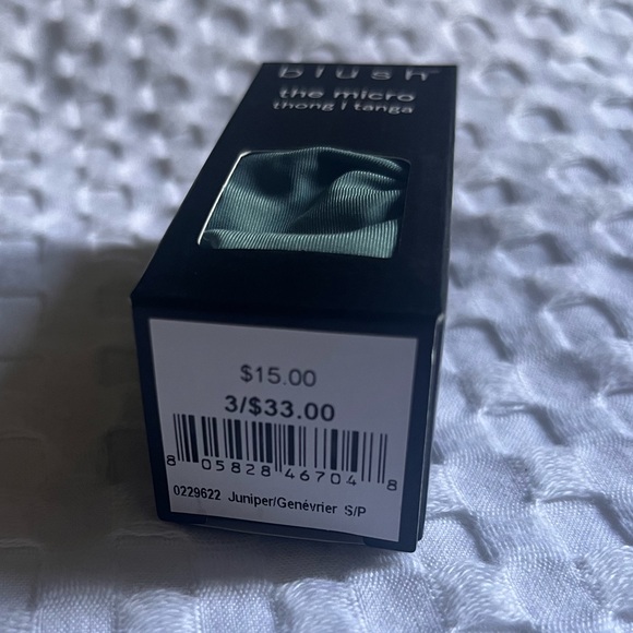 FREE W/ BUNDLE Blush Microfiber thong in Juniper NEW - Picture 7 of 7